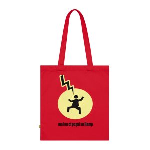 Bolsa de algodon organico - Rojo clasico - Camiseta «Mal no et toqui un llamp»