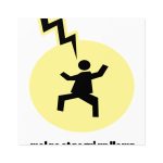 Pegatinas laminadas cuadradas - Camiseta «Mal no et toqui un llamp»