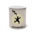 Taza magica que cambia de color - Negro - Camiseta «Mal no et toqui un llamp»