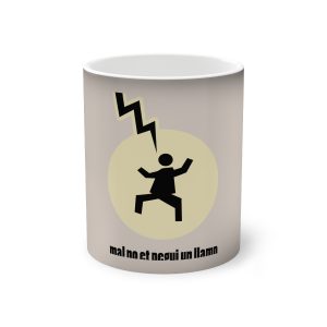 Taza magica que cambia de color - Negro - Camiseta «Mal no et toqui un llamp»