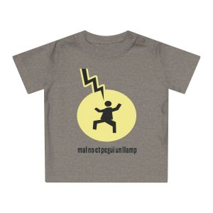 Camiseta de bebe - Gris jaspeado melange - Camiseta «Mal no et toqui un llamp»