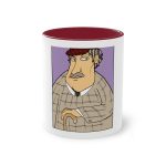 Taza bicolor - Granate - Camiseta «Fora des sembrat» Taza bicolor - Granate - Camiseta «Fora des sembrat»