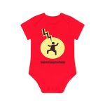 Body bebe manga corta organico - Rojo - Camiseta «Mal no et toqui un llamp»