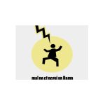 Panel de aluminio - Camiseta «Mal no et toqui un llamp»