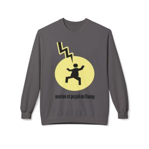Sudadera Softstyle cuello redondo - Gris marengo - Camiseta «Mal no et toqui un llamp»