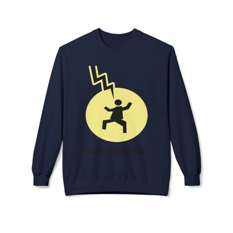 Sudadera Softstyle cuello redondo - Azul marino - Camiseta «Mal no et toqui un llamp»