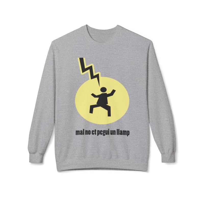 Sudadera Softstyle cuello redondo - Gris deportivo - Camiseta «Mal no et toqui un llamp»