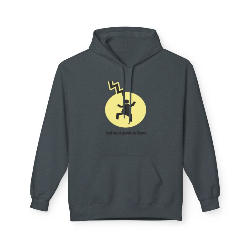 Sudadera Softstyle con capucha - Gris oscuro jaspeado - Camiseta «Mal no et toqui un llamp»