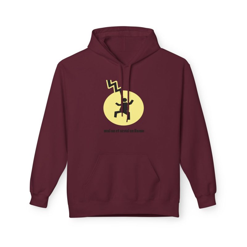 Sudadera Softstyle con capucha - Granate - Camiseta «Mal no et toqui un llamp»