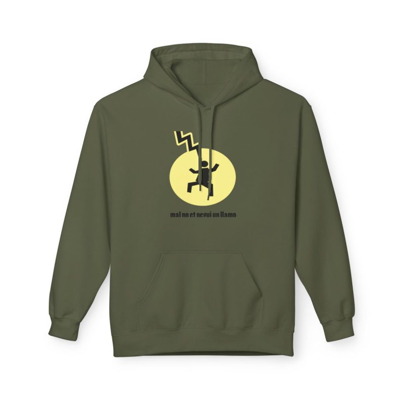 Sudadera Softstyle con capucha - Verde militar - Camiseta «Mal no et toqui un llamp»