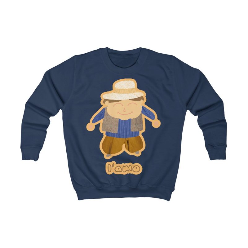Sudadera infantil - Azul marino Oxford - Camiseta «L’amo» pages