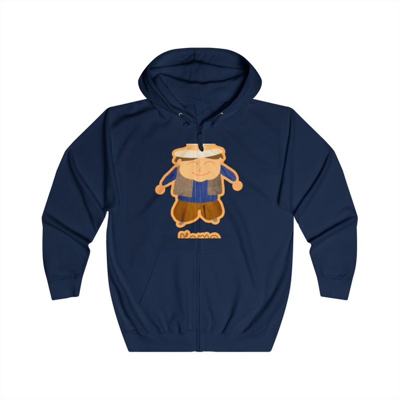 Sudadera con capucha y cremallera - Azul marino Oxford - Camiseta «L’amo» pages
