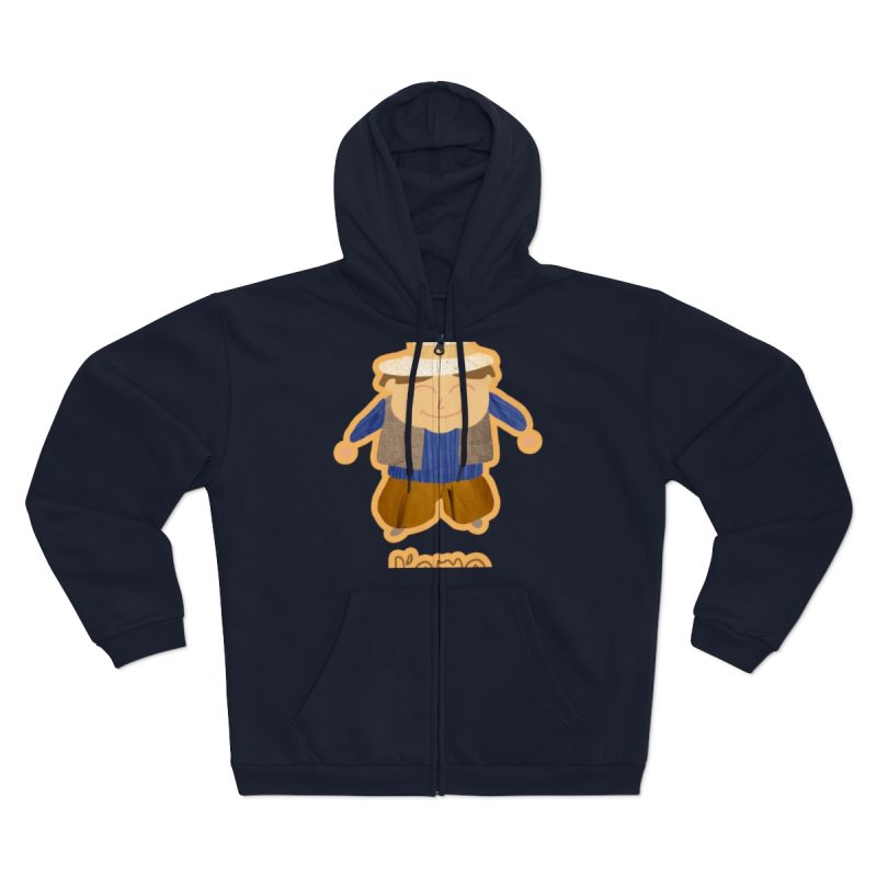 Sudadera capucha con cremallera premium - Azul marino - Camiseta «L’amo» pages
