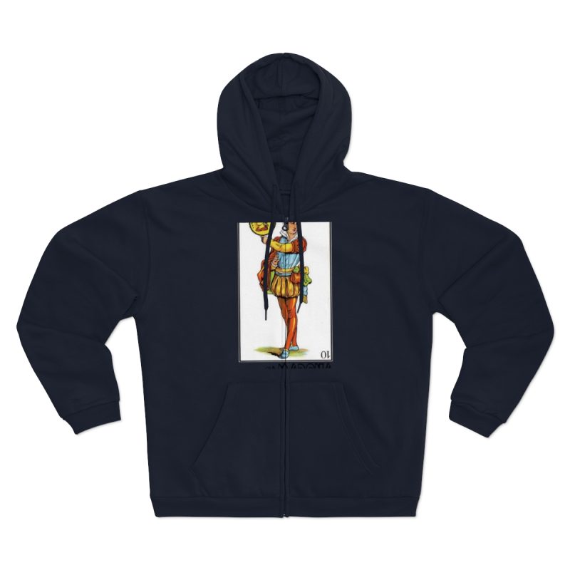 Sudadera capucha con cremallera premium - Azul marino - Camiseta «Sa Madona» Truc