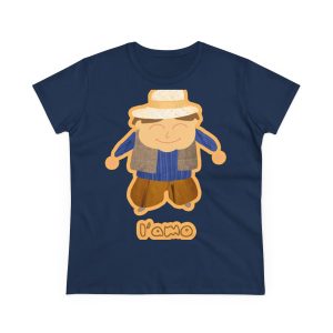 Camiseta mujer algodon medio - Azul marino - Camiseta «L’amo» pages