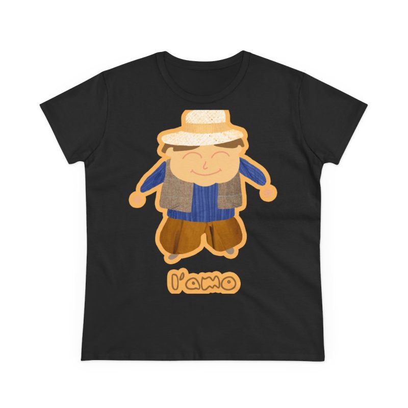 Camiseta mujer algodon medio - Negro - Camiseta «L’amo» pages