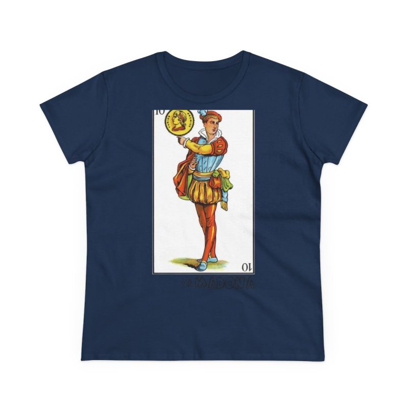 Camiseta mujer algodon medio - Azul marino - Camiseta «Sa Madona» Truc Camiseta mujer algodon medio - Azul marino - Camiseta «Sa Madona» Truc