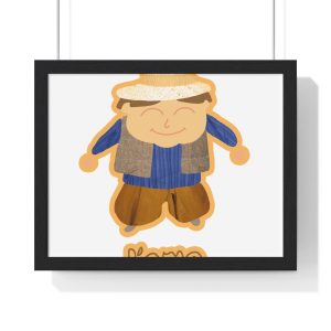 Poster enmarcado horizontal - Negro - Camiseta «L’amo» pages