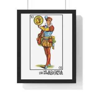 Poster enmarcado vertical - Negro - Camiseta «Sa Madona» Truc