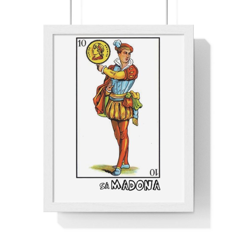Poster enmarcado vertical - Blanco - Camiseta «Sa Madona» Truc