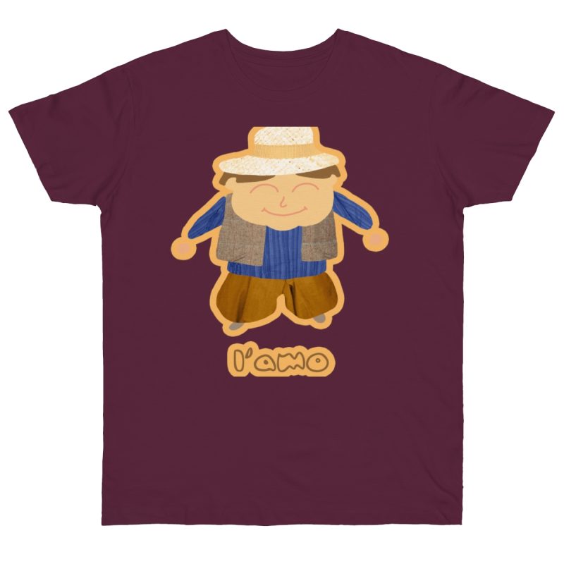 Camiseta punto liso - Burdeos - Camiseta «L’amo» pages