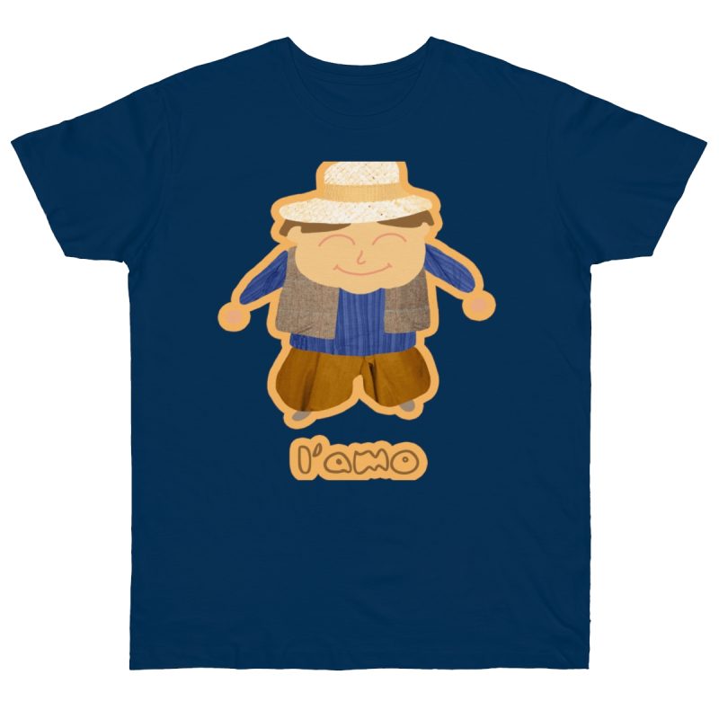 Camiseta punto liso - Azul marino claro - Camiseta «L’amo» pages
