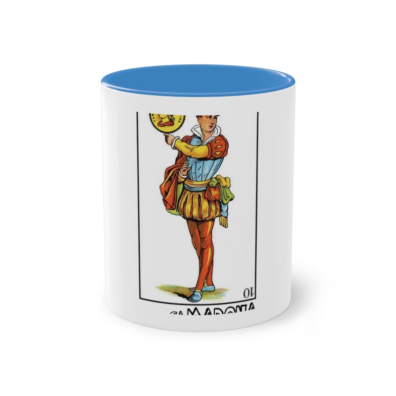 Taza bicolor - Azul claro - Camiseta «Sa Madona» Truc