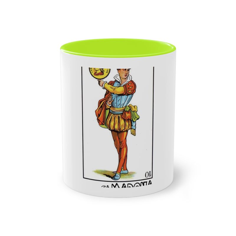 Taza bicolor - Verde claro - Camiseta «Sa Madona» Truc