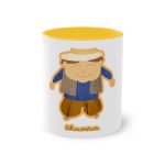 Taza bicolor - Amarillo dorado - Camiseta «L’amo» pages Taza bicolor - Amarillo dorado - Camiseta «L’amo» pages