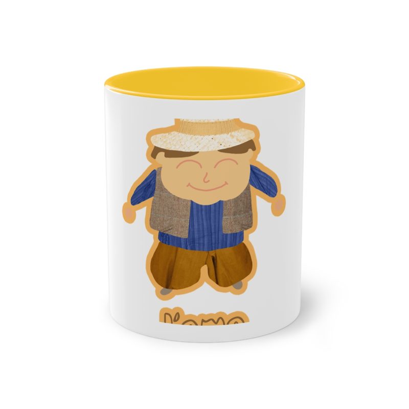 Taza bicolor - Amarillo dorado - Camiseta «L’amo» pages