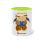 Taza bicolor - Verde claro - Camiseta «L’amo» pages Taza bicolor - Verde claro - Camiseta «L’amo» pages