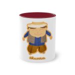 Taza bicolor - Granate - Camiseta «L’amo» pages Taza bicolor - Granate - Camiseta «L’amo» pages