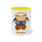 Taza bicolor - Amarillo - Camiseta «L’amo» pages Taza bicolor - Amarillo - Camiseta «L’amo» pages
