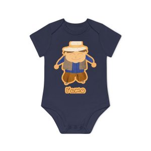 Body bebe manga corta organico - Azul marino nautico - Camiseta «L’amo» pages