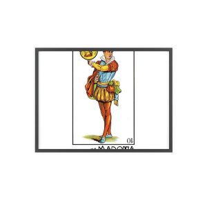 Poster con marco de madera - Marco negro - Camiseta «Sa Madona» Truc