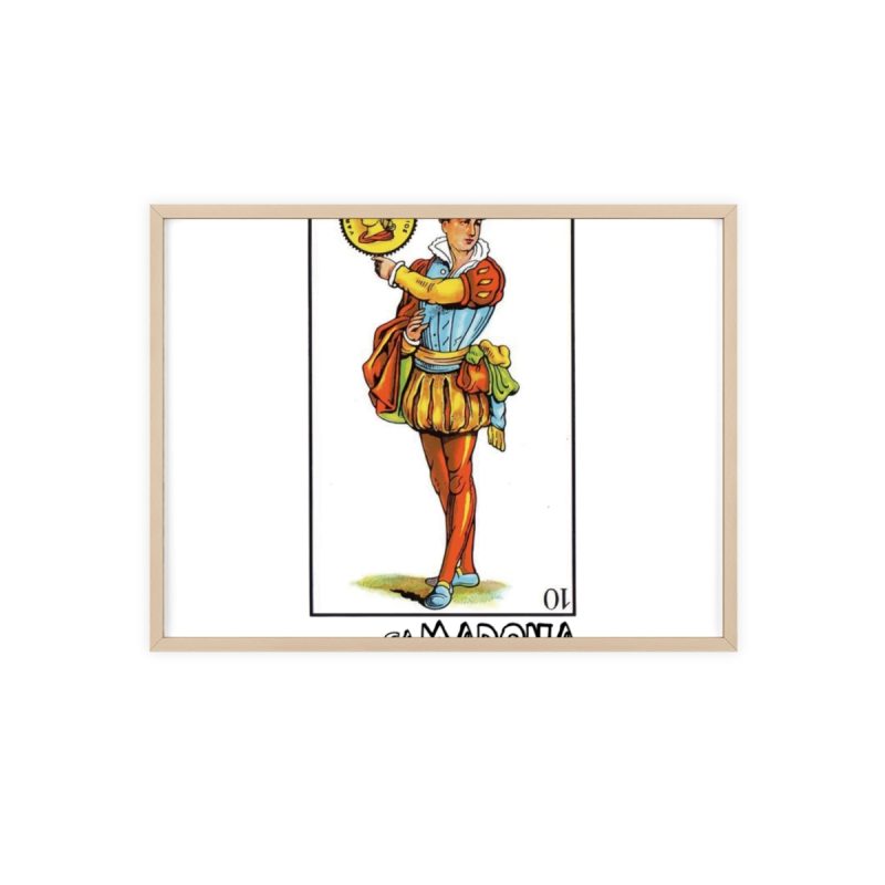 Poster con marco de madera - Marco de madera natural - Camiseta «Sa Madona» Truc