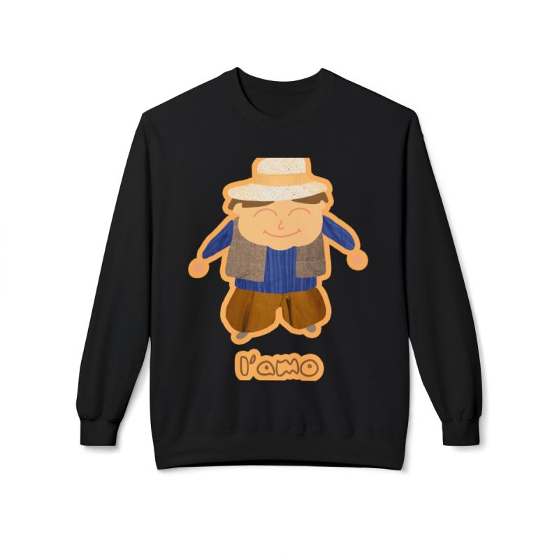 Sudadera Softstyle cuello redondo - Negro - Camiseta «L’amo» pages