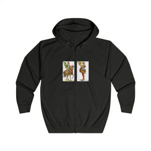Sudadera con capucha y cremallera - Negro azabache - L’Amo, Sa Madona y el truc