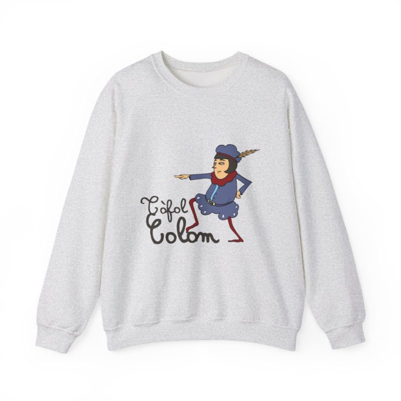 Sudadera cuello redondo - Gris ceniza - Camiseta Tòfol Colom Sudadera cuello redondo - Gris ceniza - Camiseta Tòfol Colom