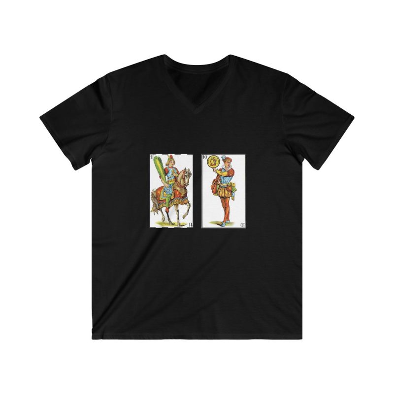 Camiseta hombre entallada cuello de pico - Negro - L’Amo, Sa Madona y el truc