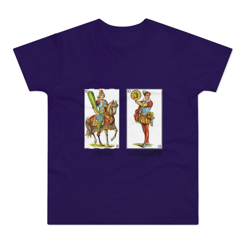 Camiseta hombre punto liso - Morado urbano - L’Amo, Sa Madona y el truc