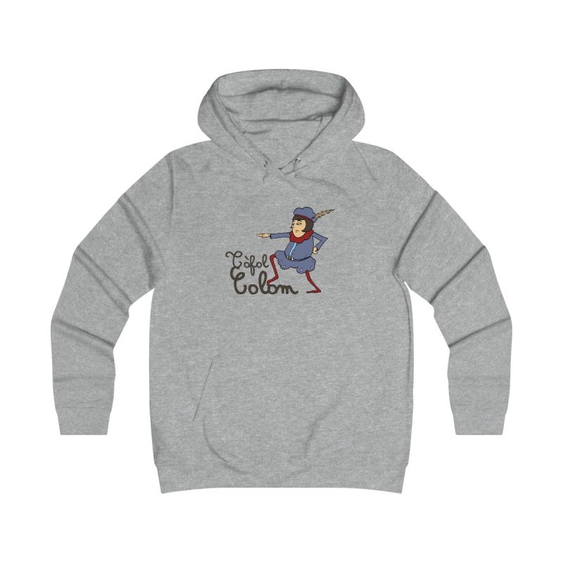 Sudadera universitaria mujer - Gris jaspeado claro - Camiseta Tòfol Colom