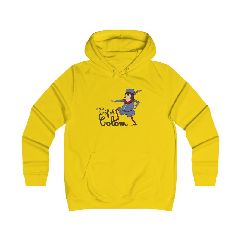 Sudadera universitaria mujer - Amarillo sol - Camiseta Tòfol Colom