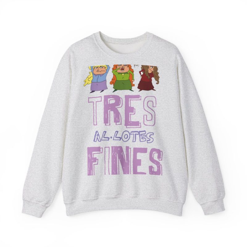 Sudadera cuello redondo - Gris ceniza - Camiseta «Tres al·lotes fines» Sudadera cuello redondo - Gris ceniza - Camiseta «Tres al·lotes fines»