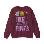 Sudadera cuello redondo - Granate - Camiseta «Tres al·lotes fines» Sudadera cuello redondo - Granate - Camiseta «Tres al·lotes fines»