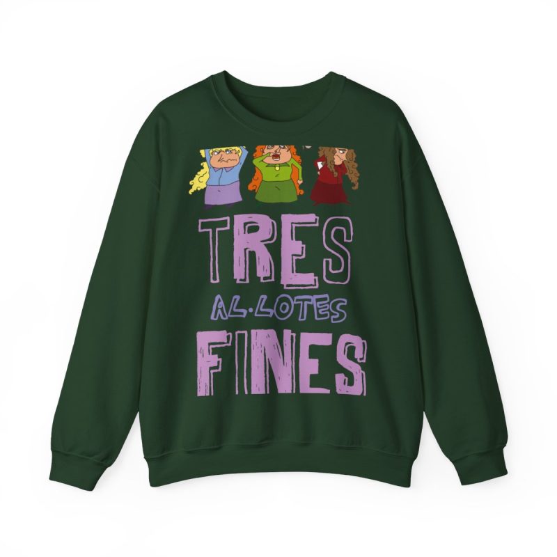 Sudadera cuello redondo - Verde bosque - Camiseta «Tres al·lotes fines»