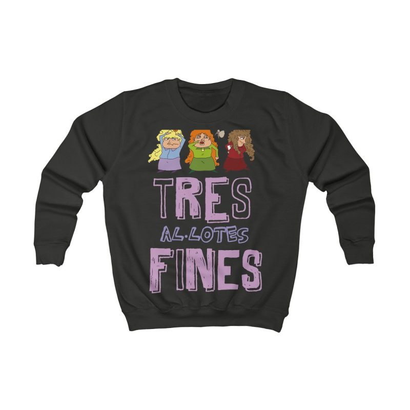 Sudadera infantil - Negro azabache - Camiseta «Tres al·lotes fines»