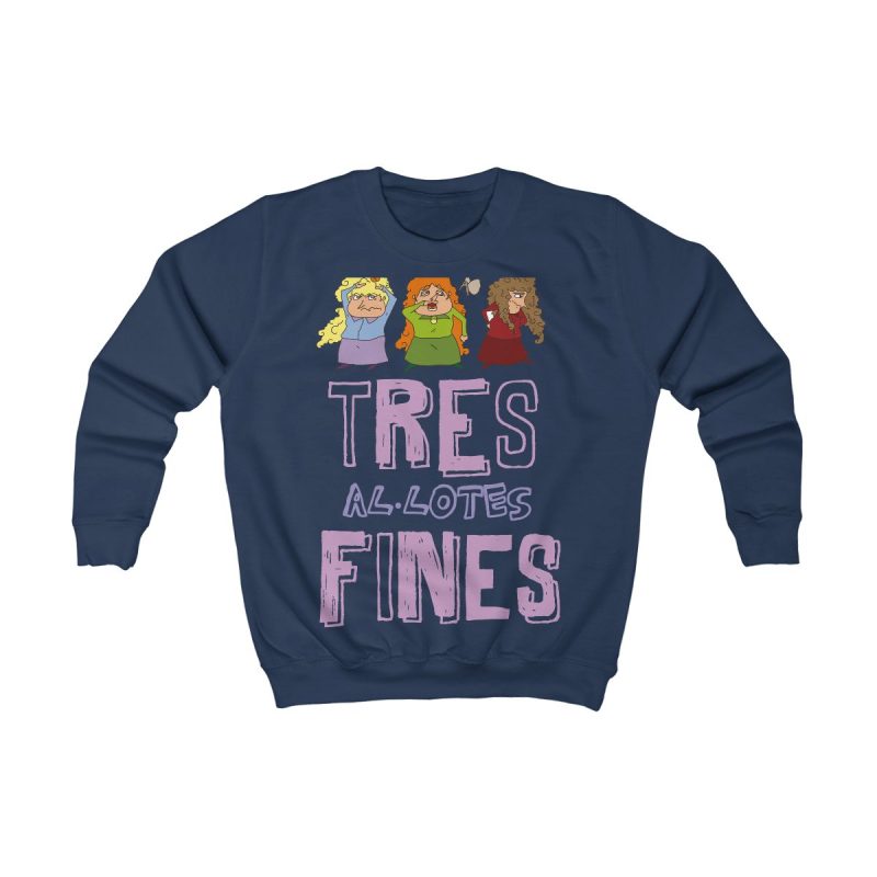 Sudadera infantil - Azul marino Oxford - Camiseta «Tres al·lotes fines»