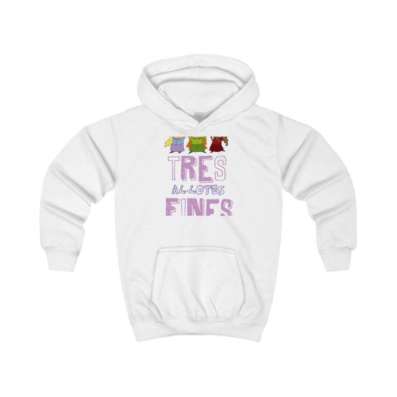 Sudadera con capucha infantil - Blanco artico - Camiseta «Tres al·lotes fines» Sudadera con capucha infantil - Blanco artico - Camiseta «Tres al·lotes fines»