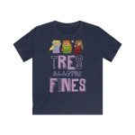 Camiseta infantil Softstyle - Azul marino - Camiseta «Tres al·lotes fines»